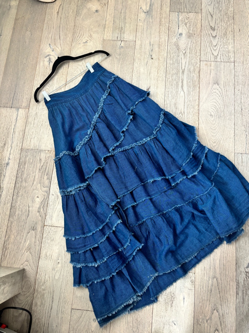 Pilcro Asymmetrical Ruffled Tiered Maxi Skirt - Picture 5 of 9